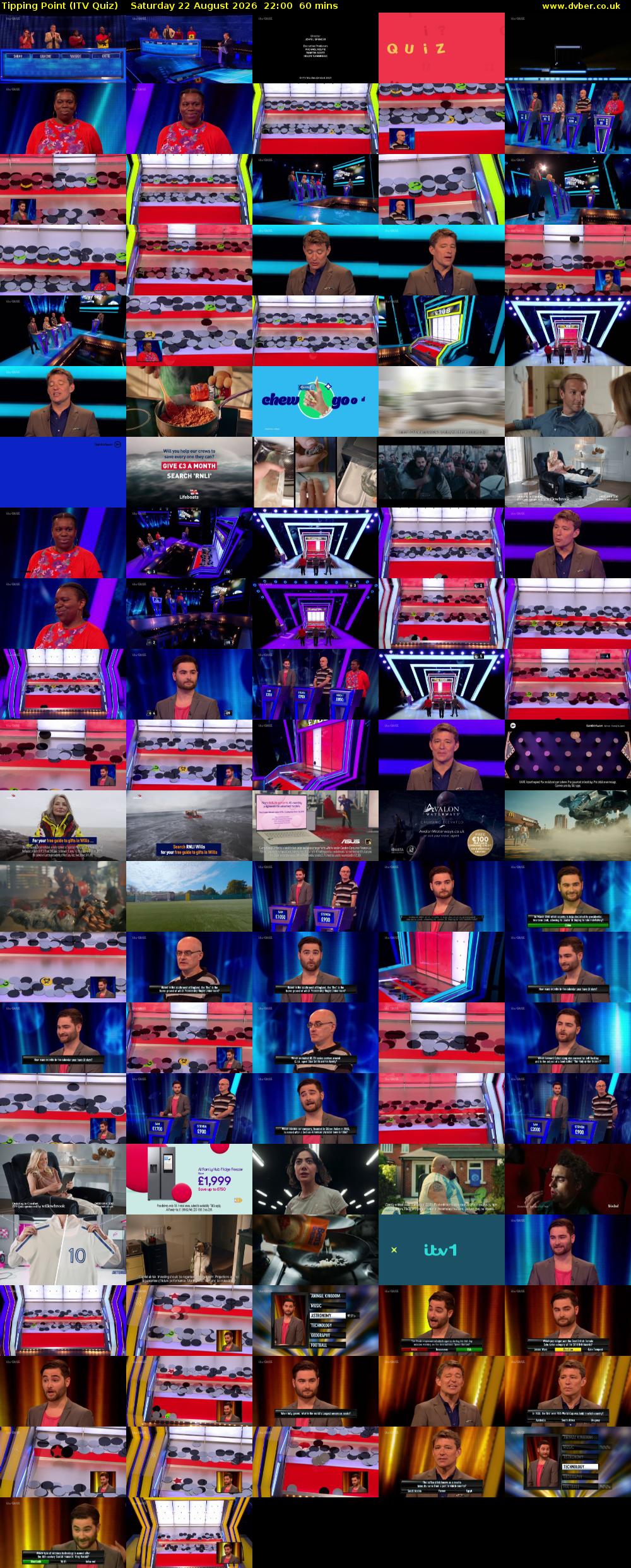 Tipping Point (ITV Quiz) Saturday 22 August 2026 22:00 - 23:00