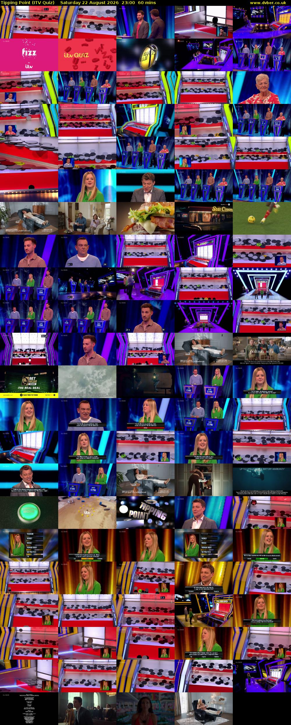 Tipping Point (ITV Quiz) Saturday 22 August 2026 23:00 - 00:00