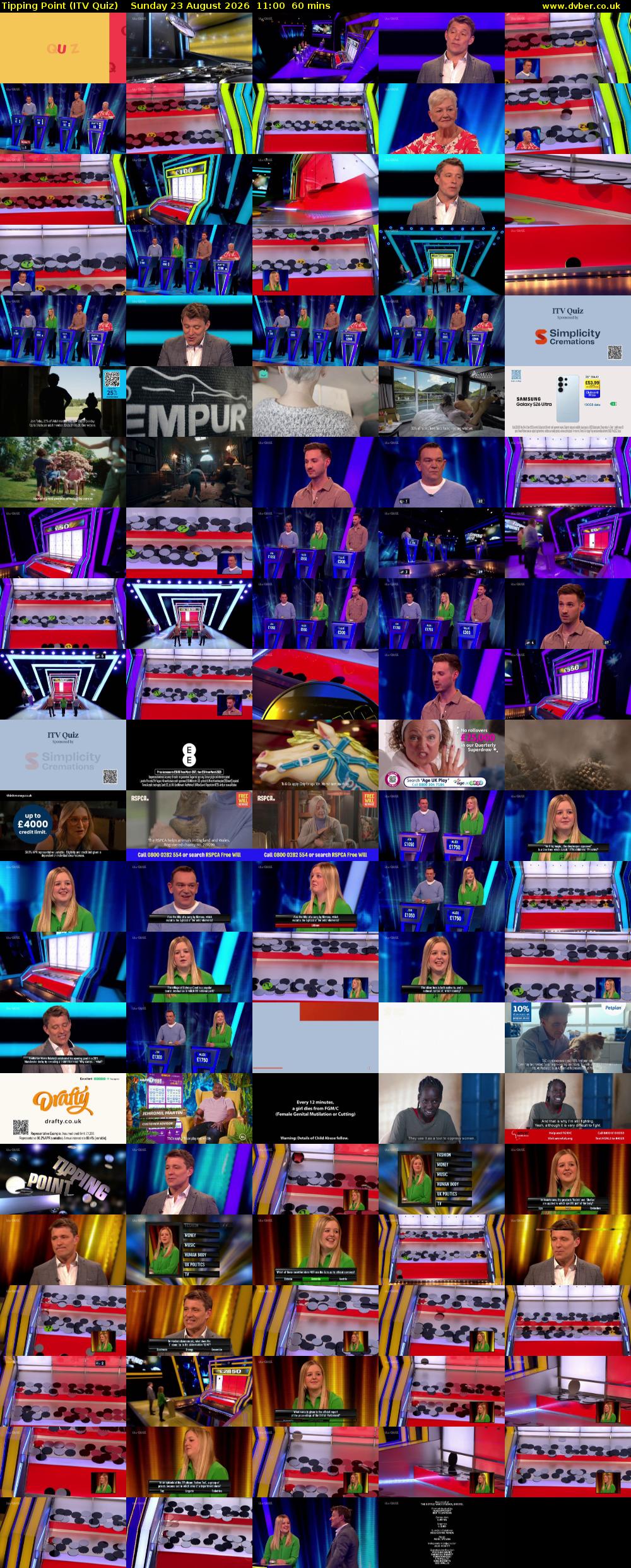 Tipping Point (ITV Quiz) Sunday 23 August 2026 11:00 - 12:00