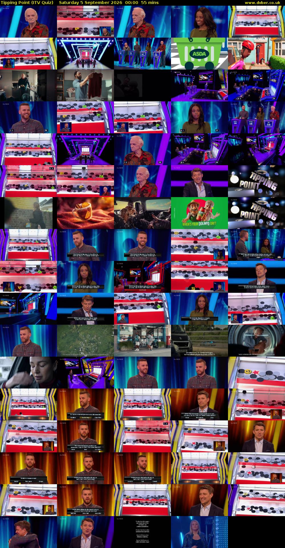 Tipping Point (ITV Quiz) Saturday 5 September 2026 00:00 - 00:55