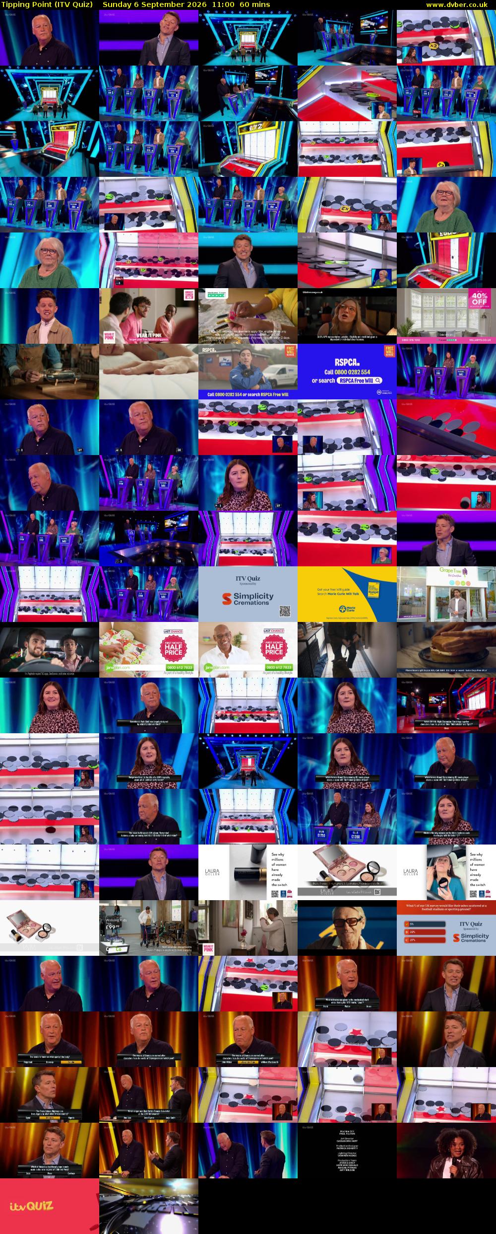 Tipping Point (ITV Quiz) Sunday 6 September 2026 11:00 - 12:00