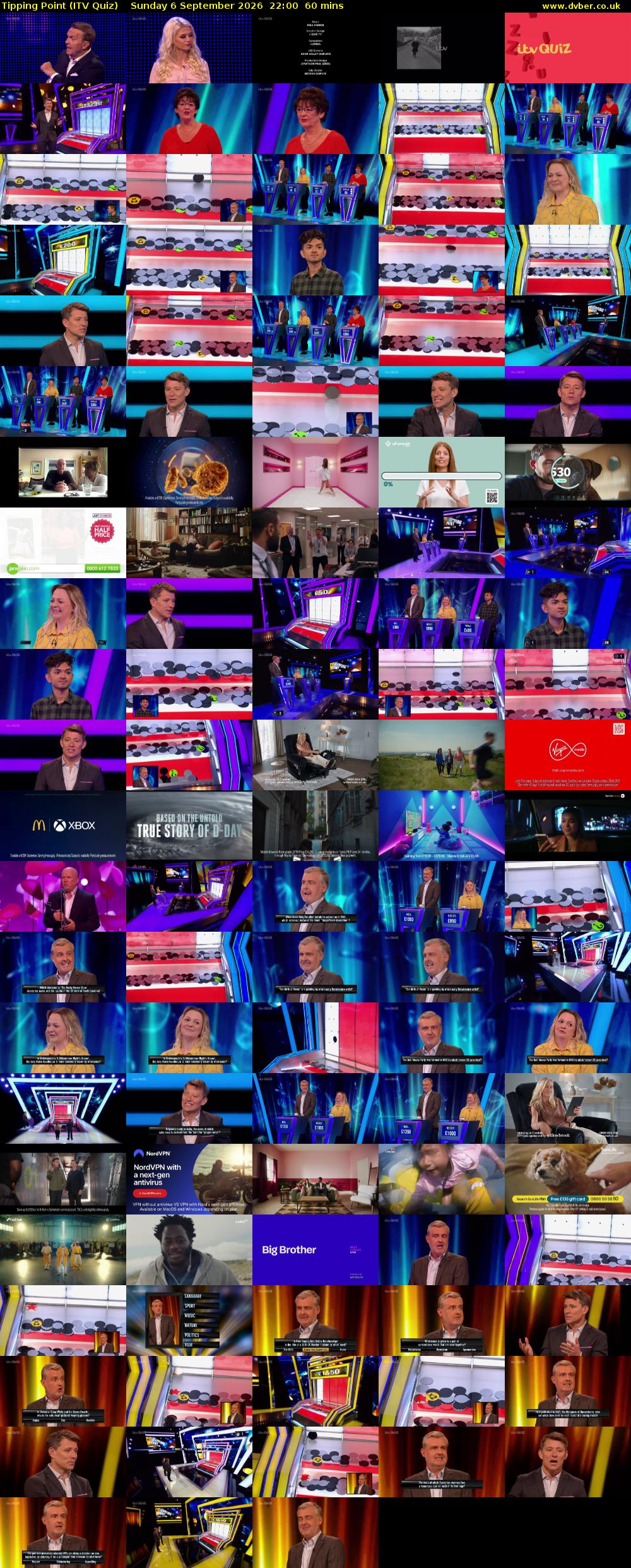 Tipping Point (ITV Quiz) Sunday 6 September 2026 22:00 - 23:00