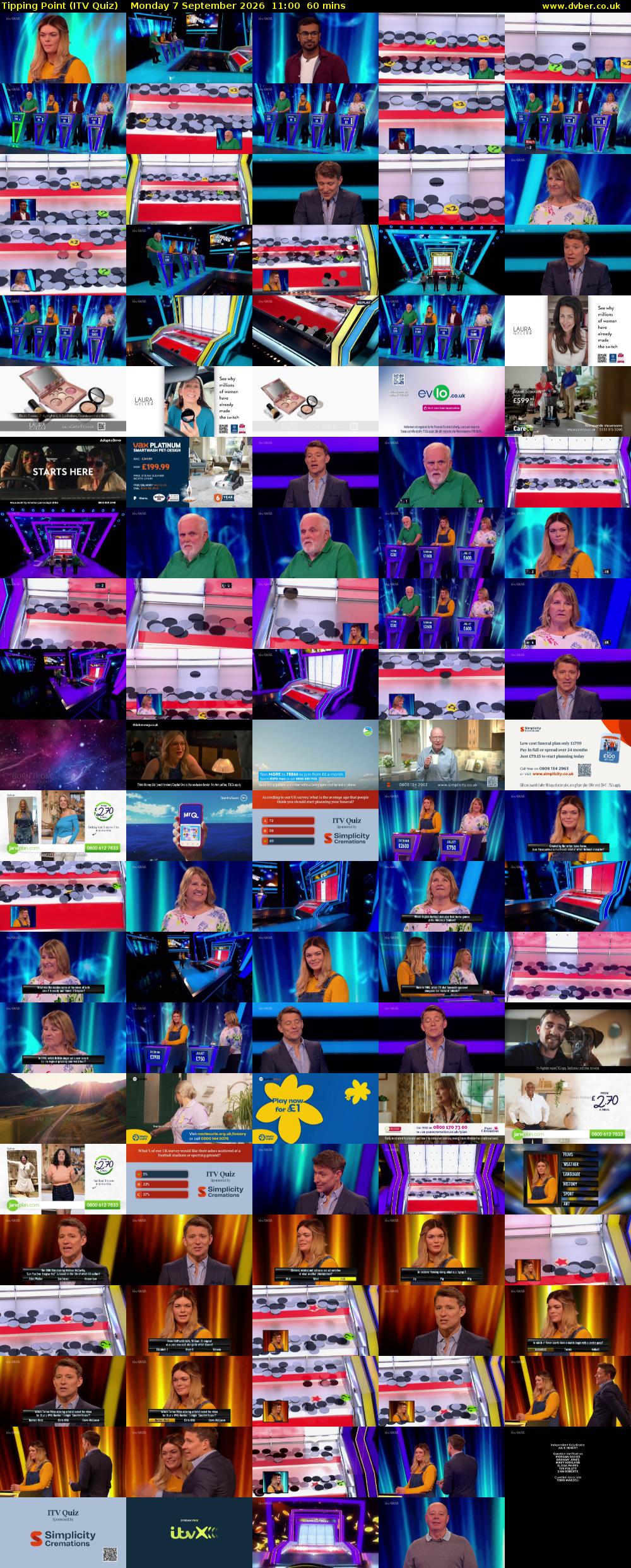 Tipping Point (ITV Quiz) Monday 7 September 2026 11:00 - 12:00