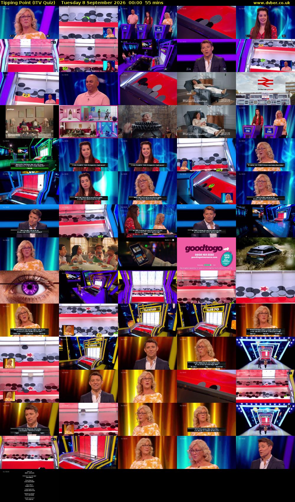 Tipping Point (ITV Quiz) Tuesday 8 September 2026 00:00 - 00:55