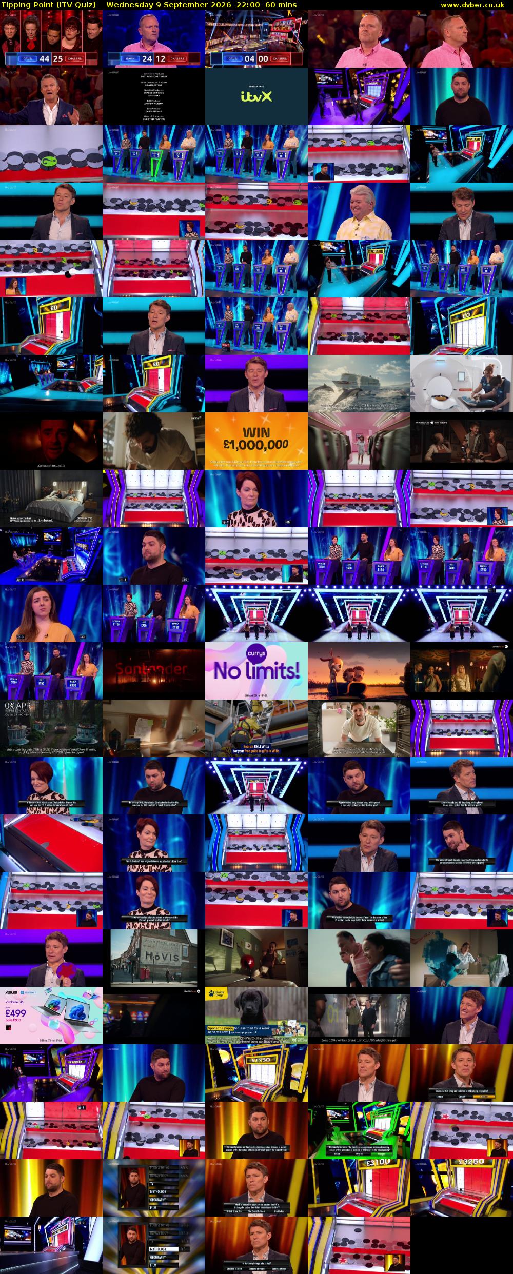 Tipping Point (ITV Quiz) Wednesday 9 September 2026 22:00 - 23:00