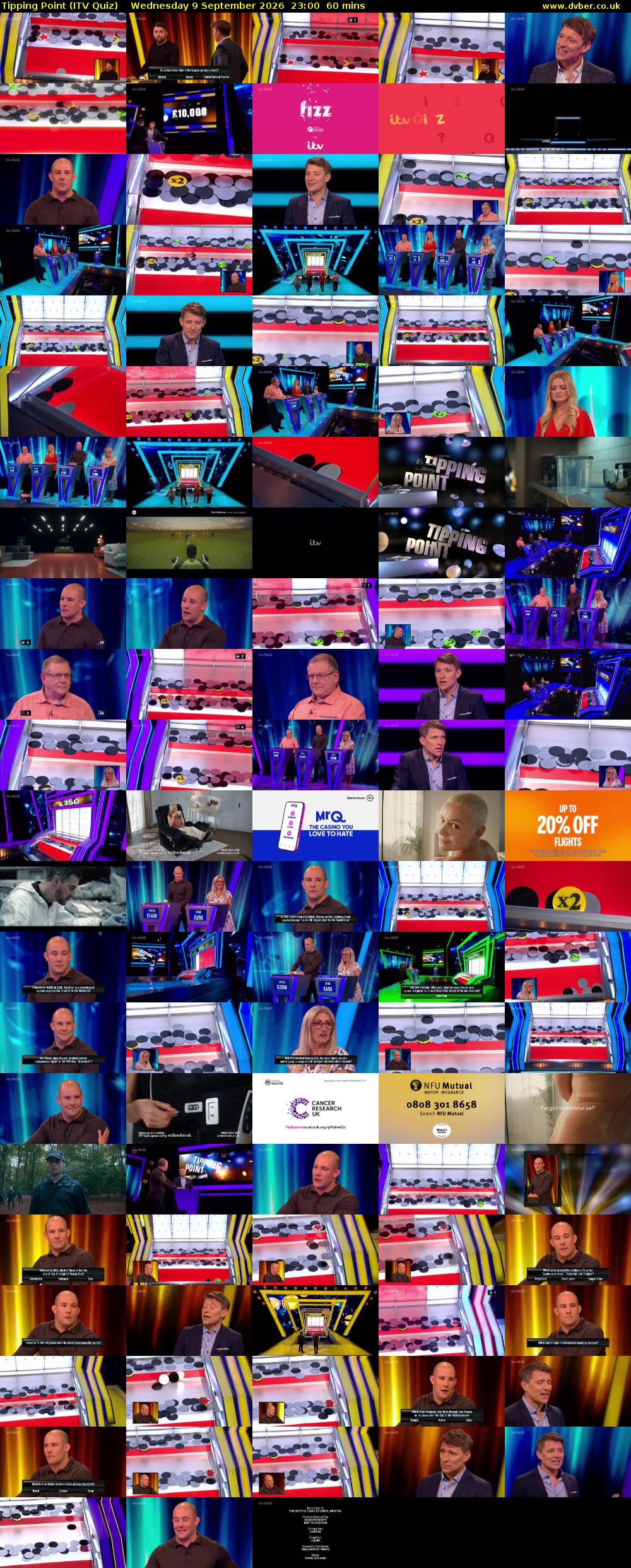 Tipping Point (ITV Quiz) Wednesday 9 September 2026 23:00 - 00:00