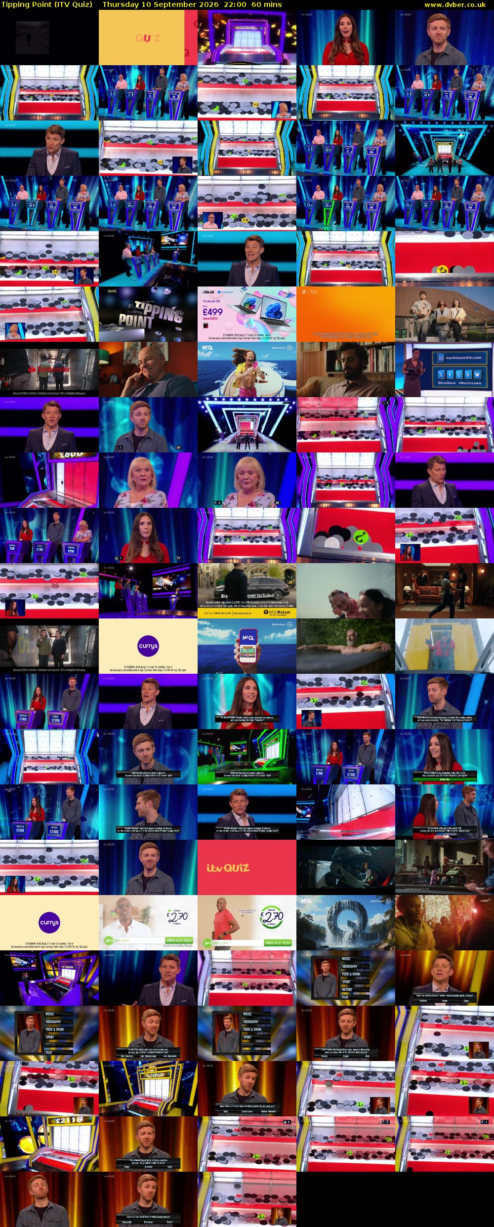 Tipping Point (ITV Quiz) Thursday 10 September 2026 22:00 - 23:00