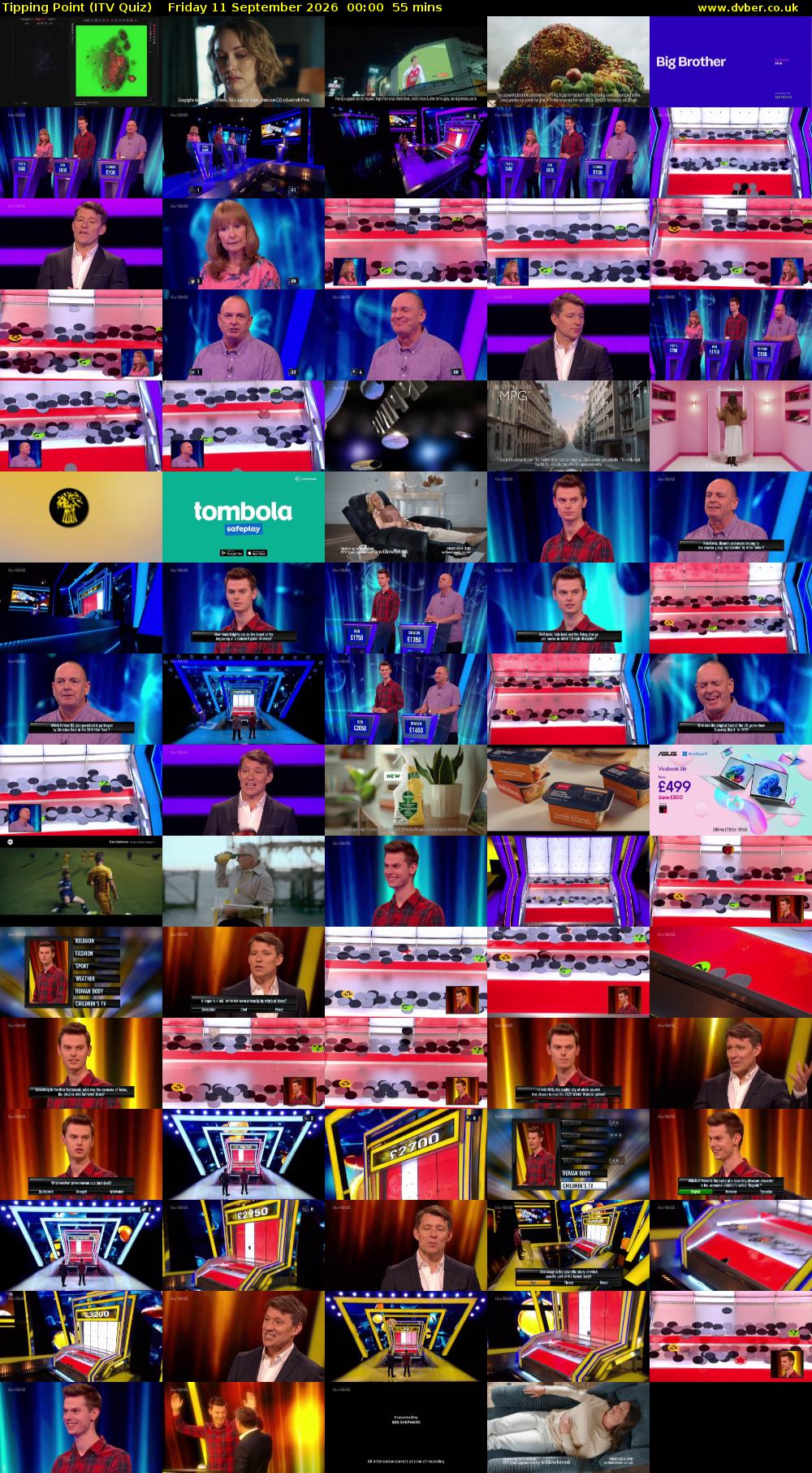 Tipping Point (ITV Quiz) Friday 11 September 2026 00:00 - 00:55