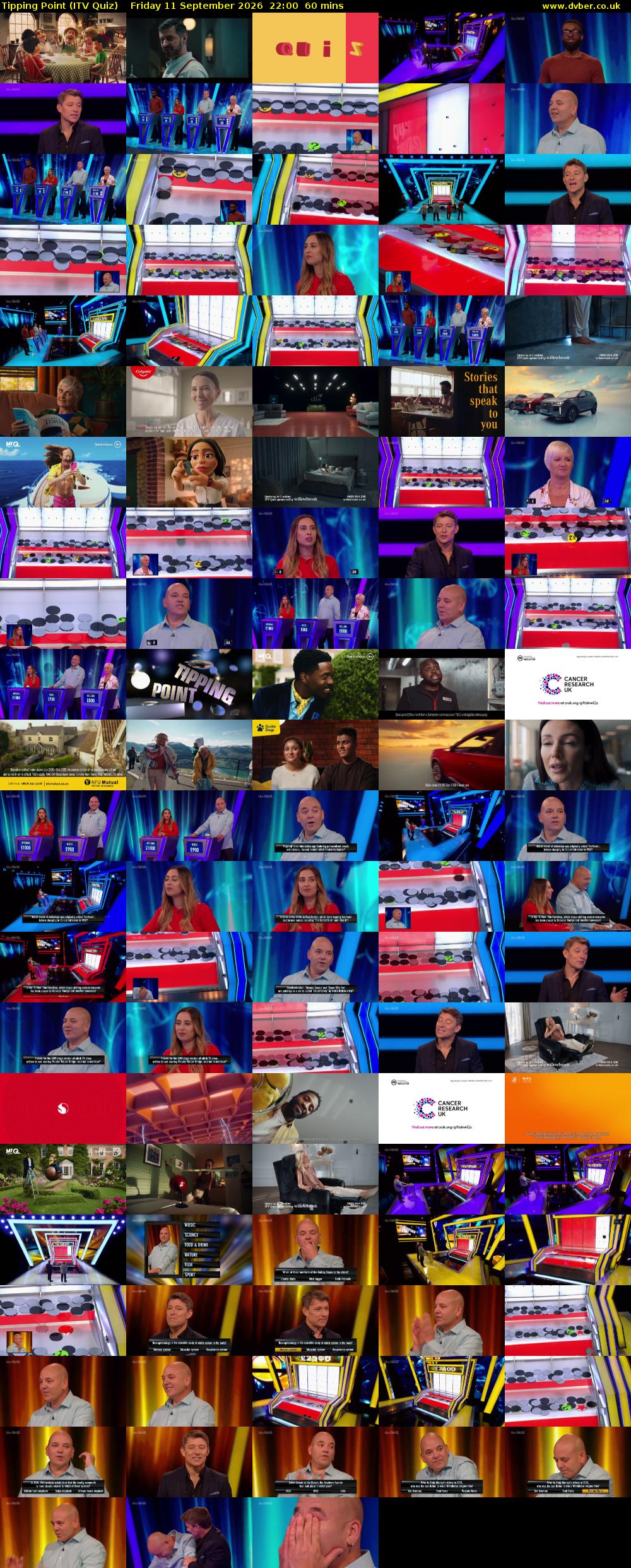 Tipping Point (ITV Quiz) Friday 11 September 2026 22:00 - 23:00