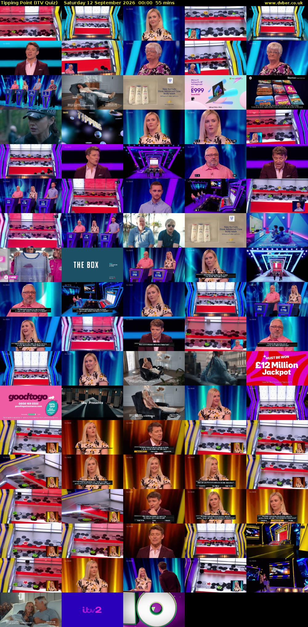 Tipping Point (ITV Quiz) Saturday 12 September 2026 00:00 - 00:55