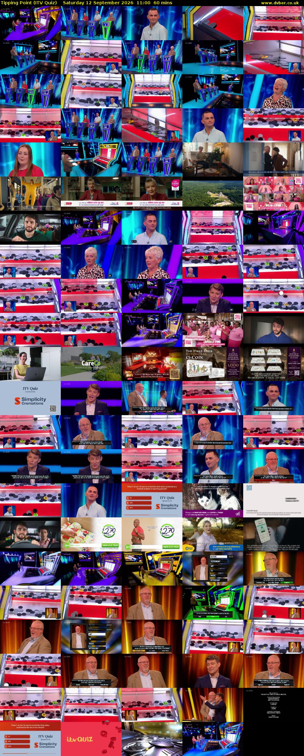 Tipping Point (ITV Quiz) Saturday 12 September 2026 11:00 - 12:00