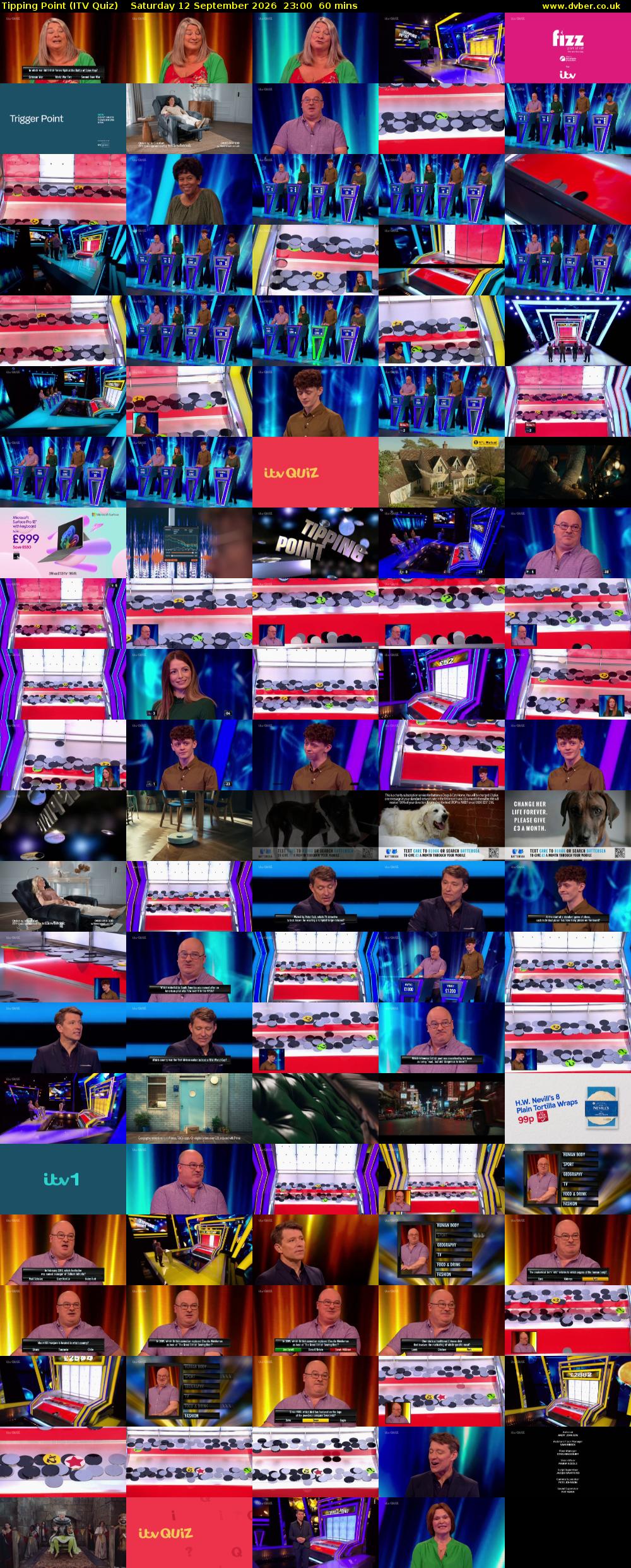 Tipping Point (ITV Quiz) Saturday 12 September 2026 23:00 - 00:00
