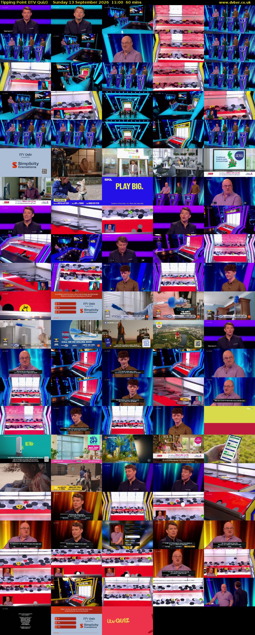 Tipping Point (ITV Quiz) Sunday 13 September 2026 11:00 - 12:00
