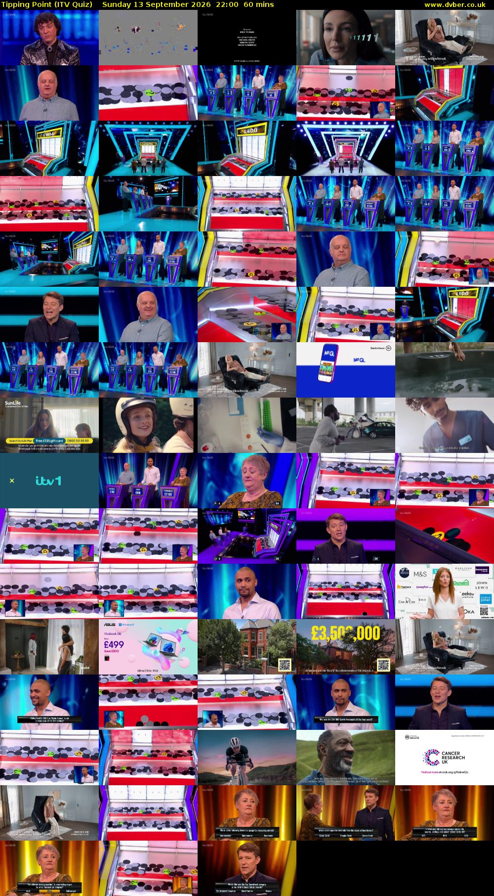 Tipping Point (ITV Quiz) Sunday 13 September 2026 22:00 - 23:00