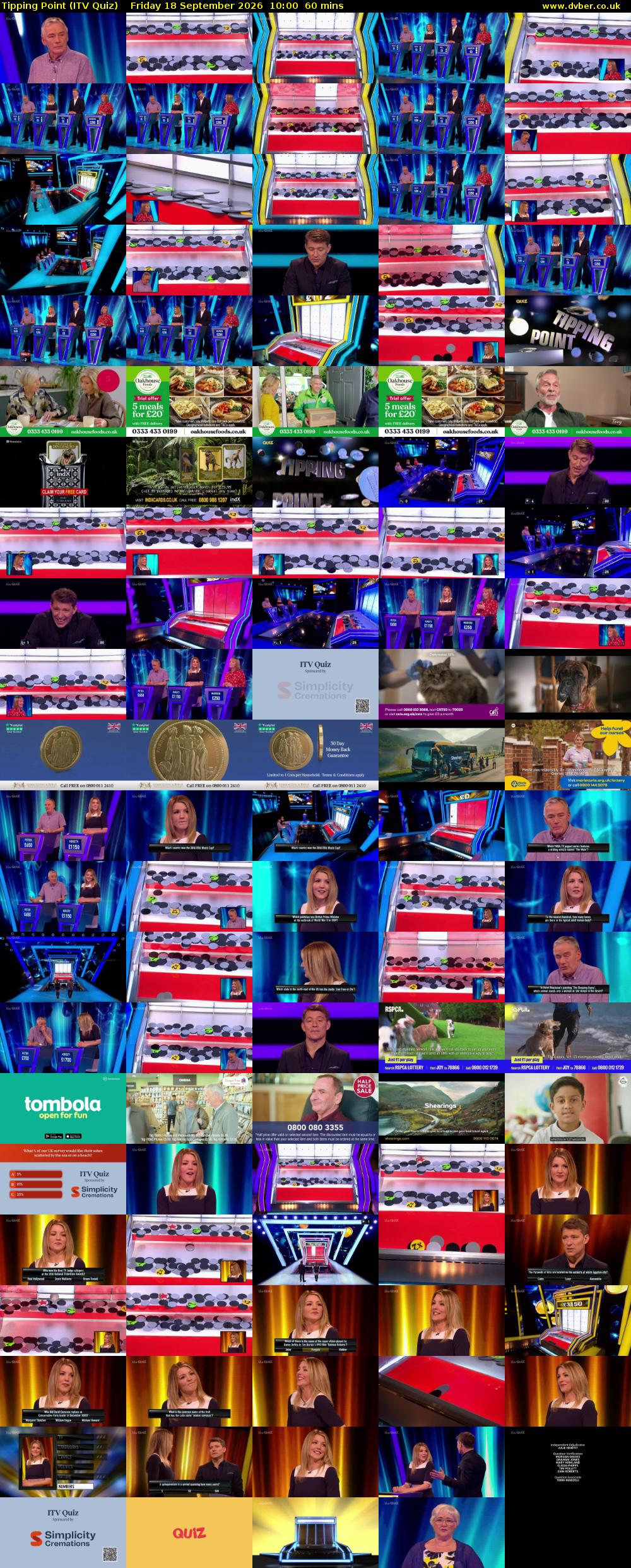 Tipping Point (ITV Quiz) Friday 18 September 2026 10:00 - 11:00