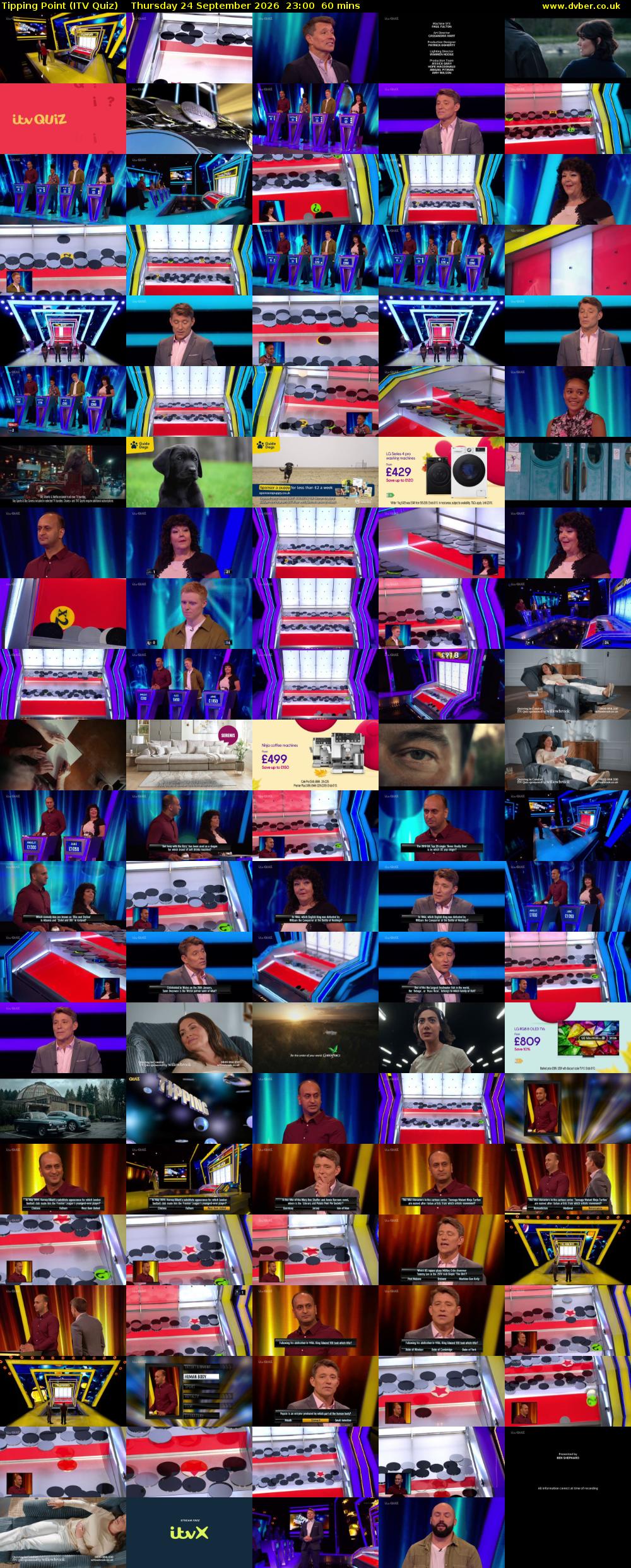 Tipping Point (ITV Quiz) Thursday 24 September 2026 23:00 - 00:00