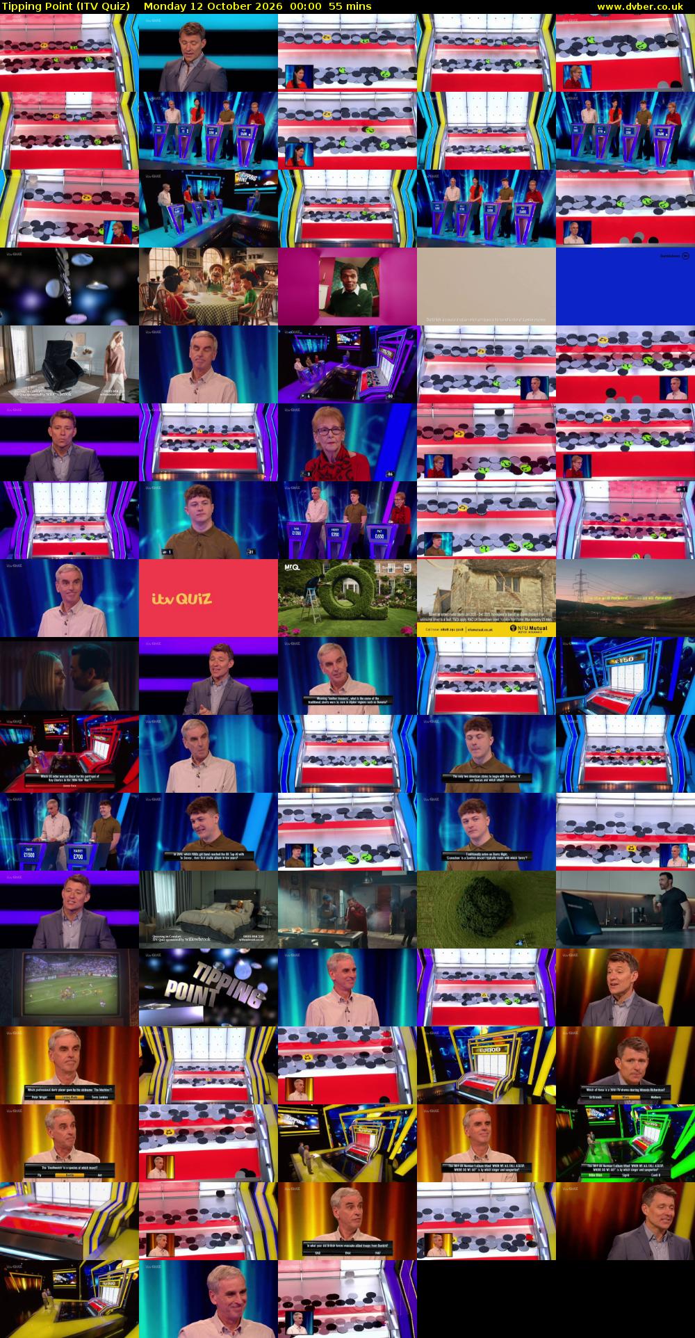 Tipping Point (ITV Quiz) Monday 12 October 2026 00:00 - 00:55