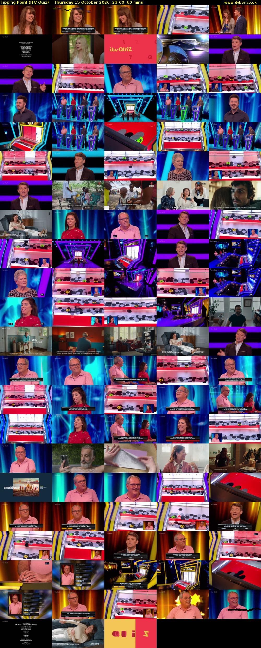 Tipping Point (ITV Quiz) Thursday 15 October 2026 23:00 - 00:00