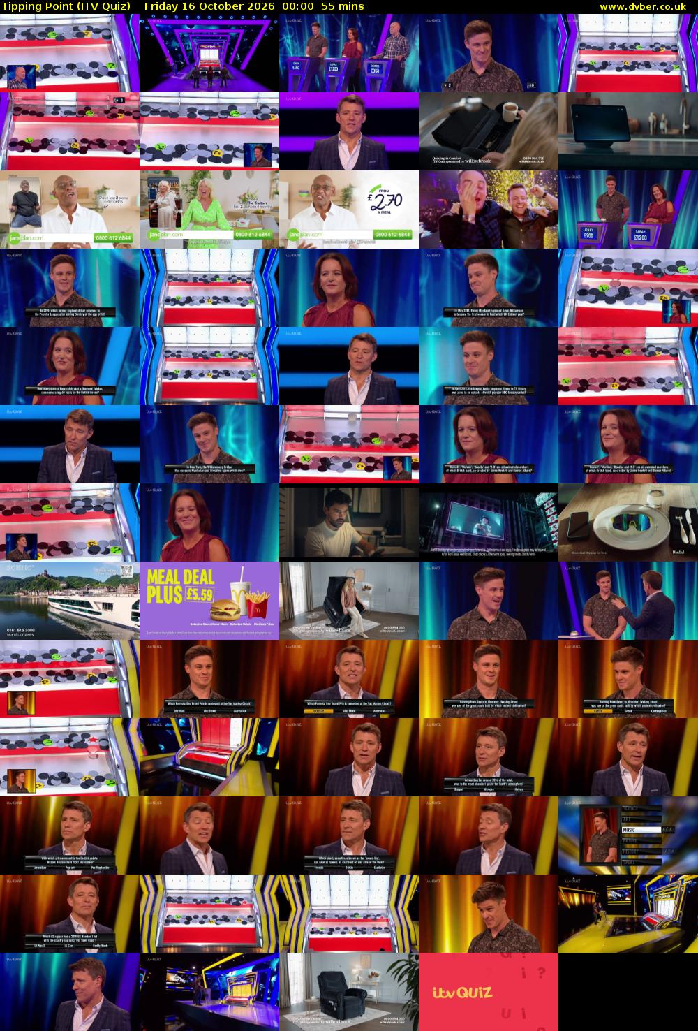 Tipping Point (ITV Quiz) Friday 16 October 2026 00:00 - 00:55