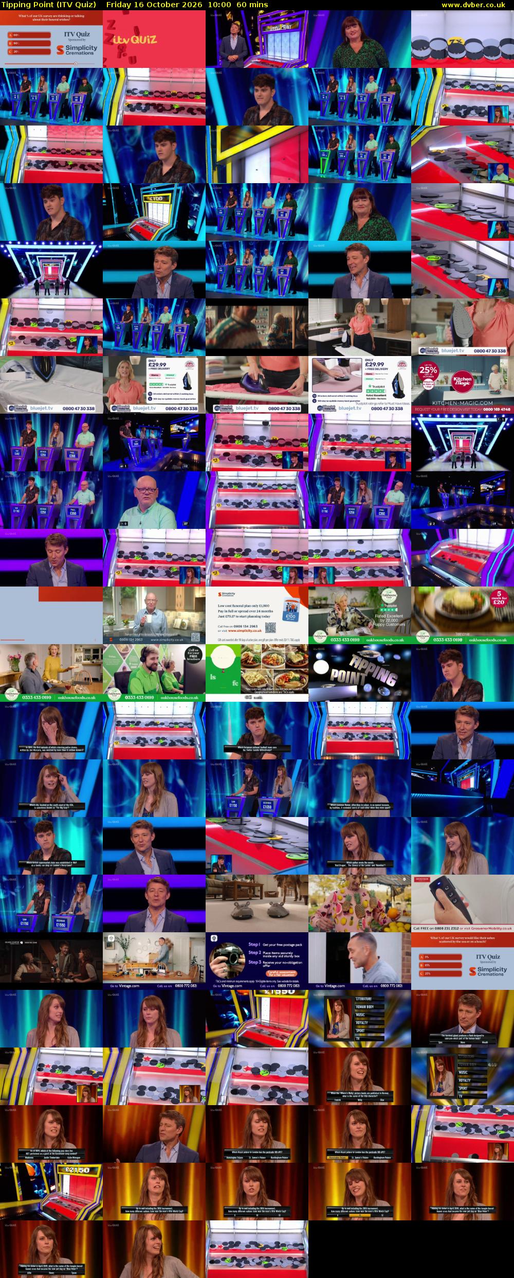 Tipping Point (ITV Quiz) Friday 16 October 2026 10:00 - 11:00