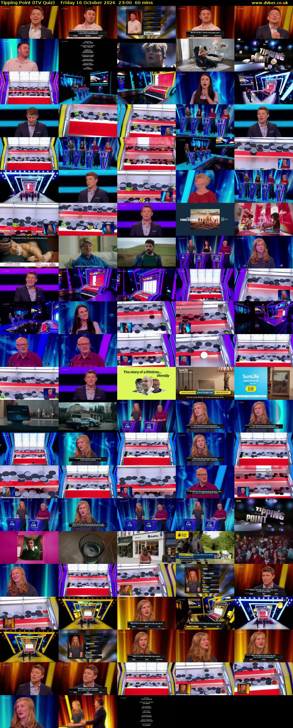Tipping Point (ITV Quiz) Friday 16 October 2026 23:00 - 00:00