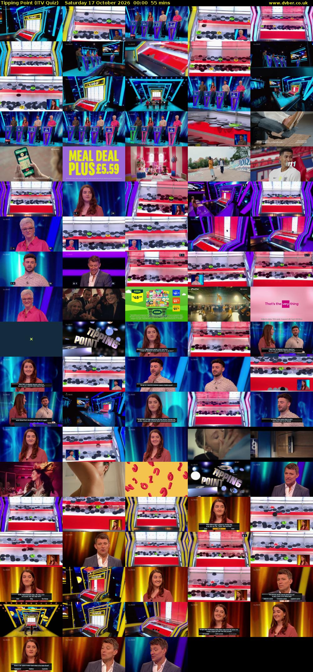 Tipping Point (ITV Quiz) Saturday 17 October 2026 00:00 - 00:55