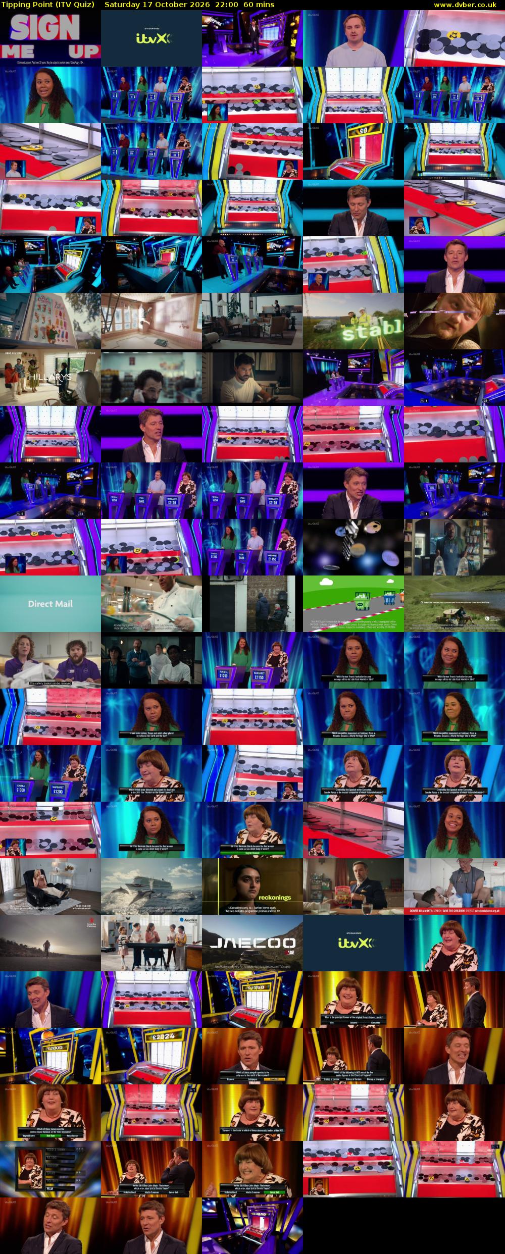 Tipping Point (ITV Quiz) Saturday 17 October 2026 22:00 - 23:00