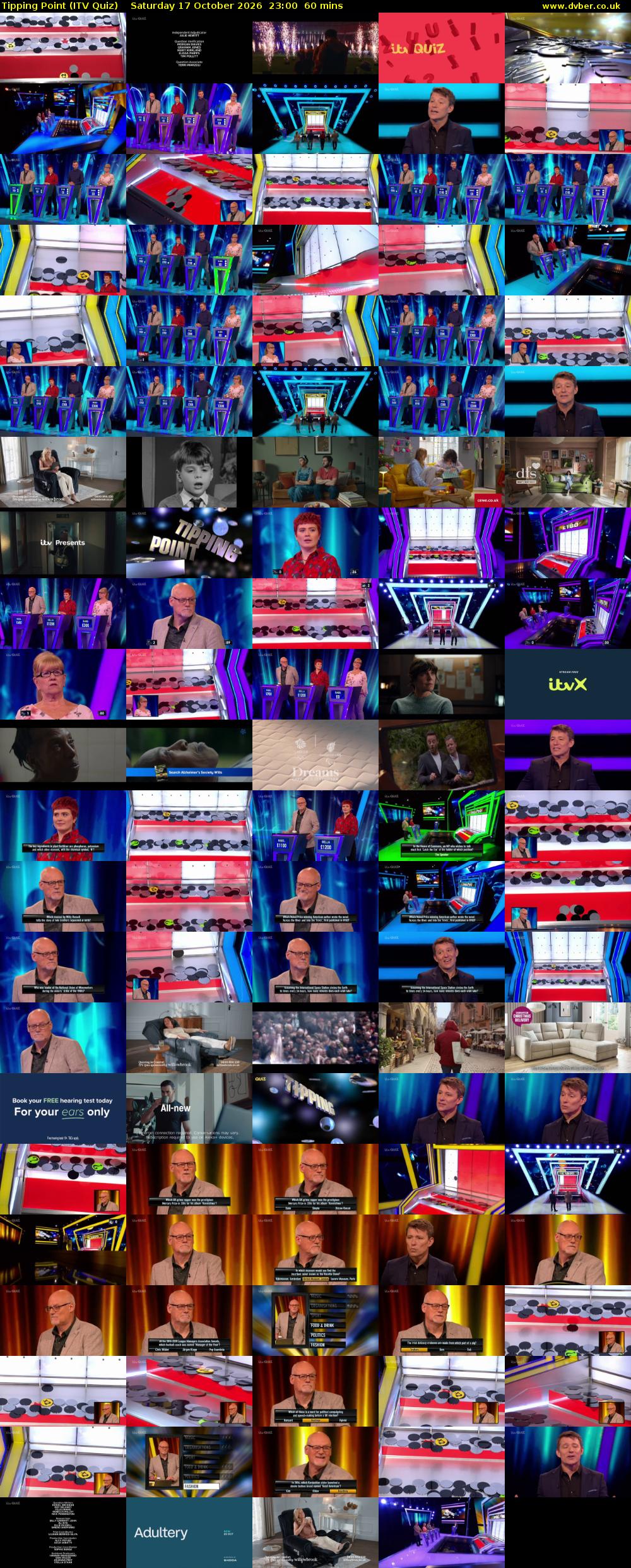Tipping Point (ITV Quiz) Saturday 17 October 2026 23:00 - 00:00
