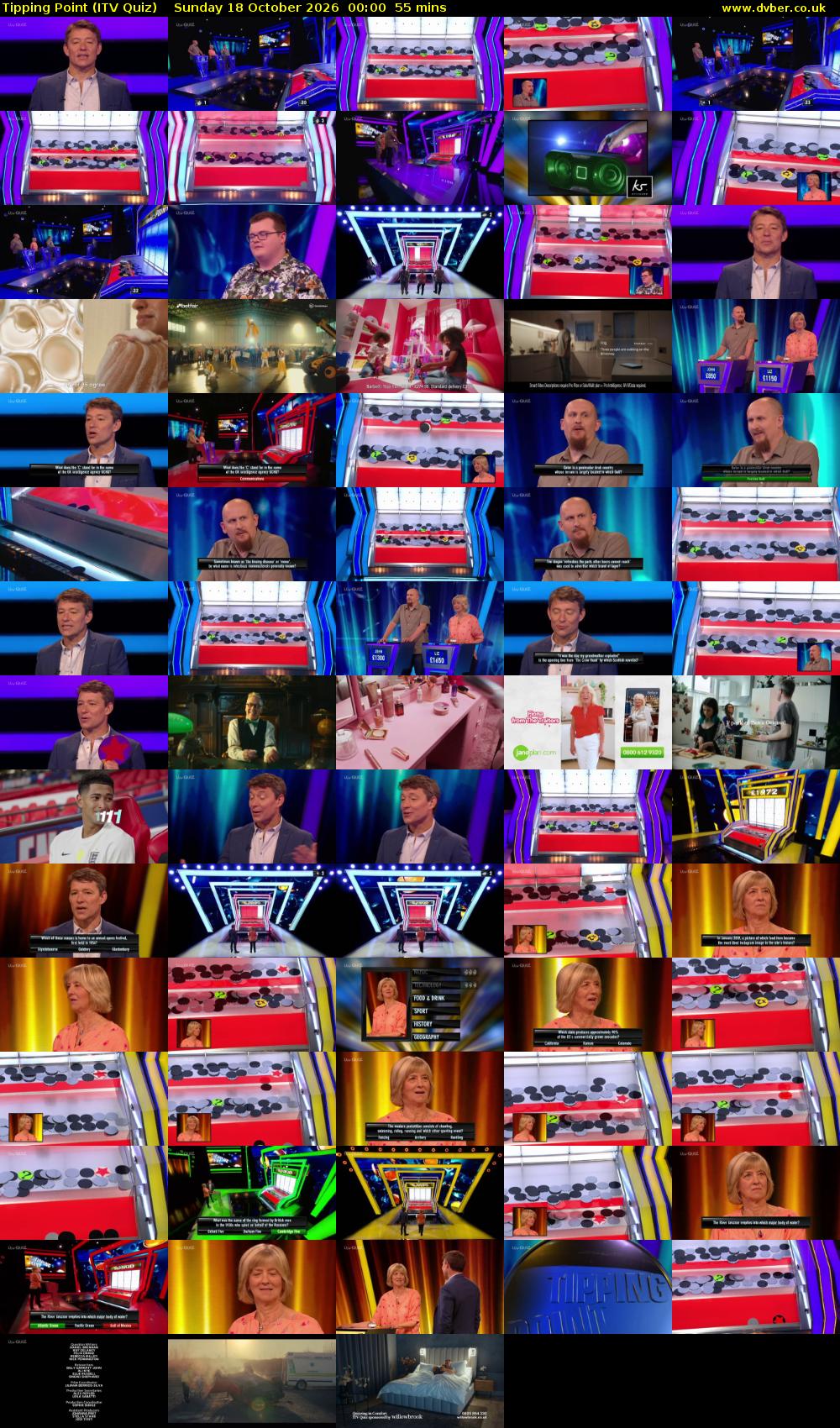 Tipping Point (ITV Quiz) Sunday 18 October 2026 00:00 - 00:55