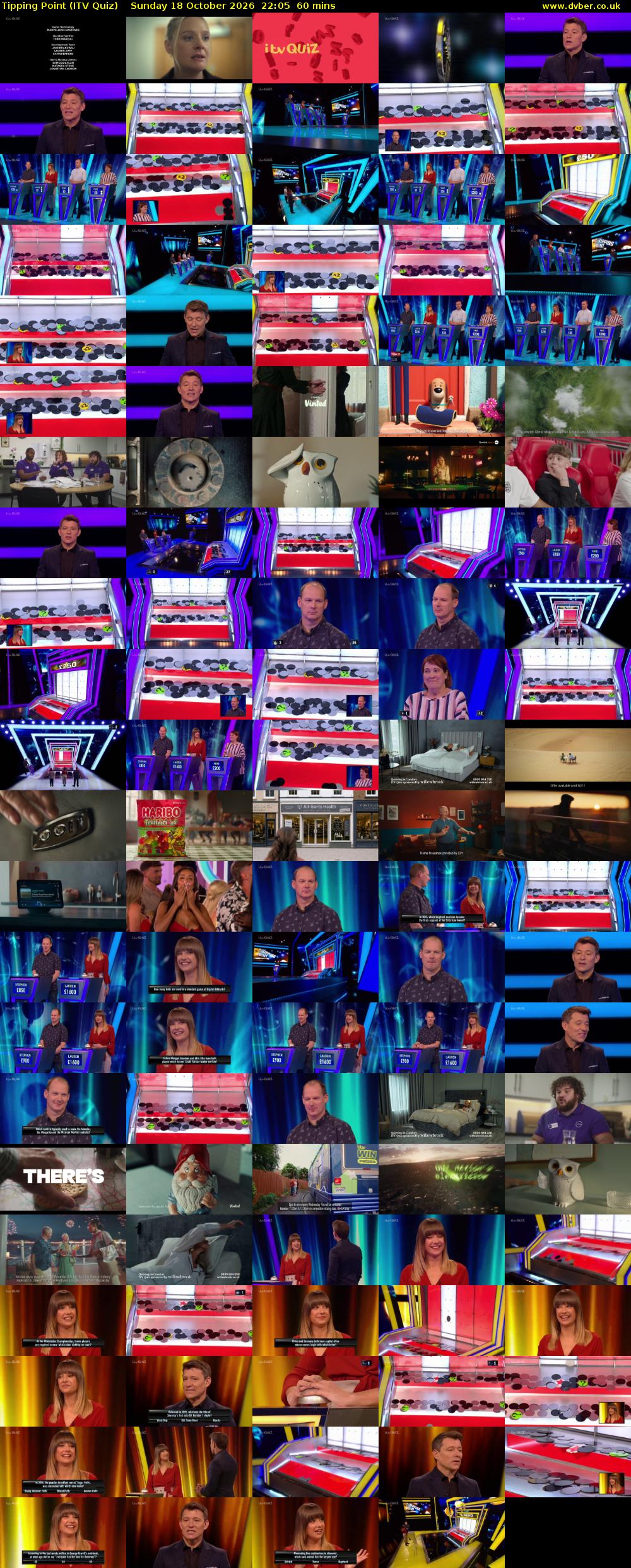 Tipping Point (ITV Quiz) Sunday 18 October 2026 22:05 - 23:05