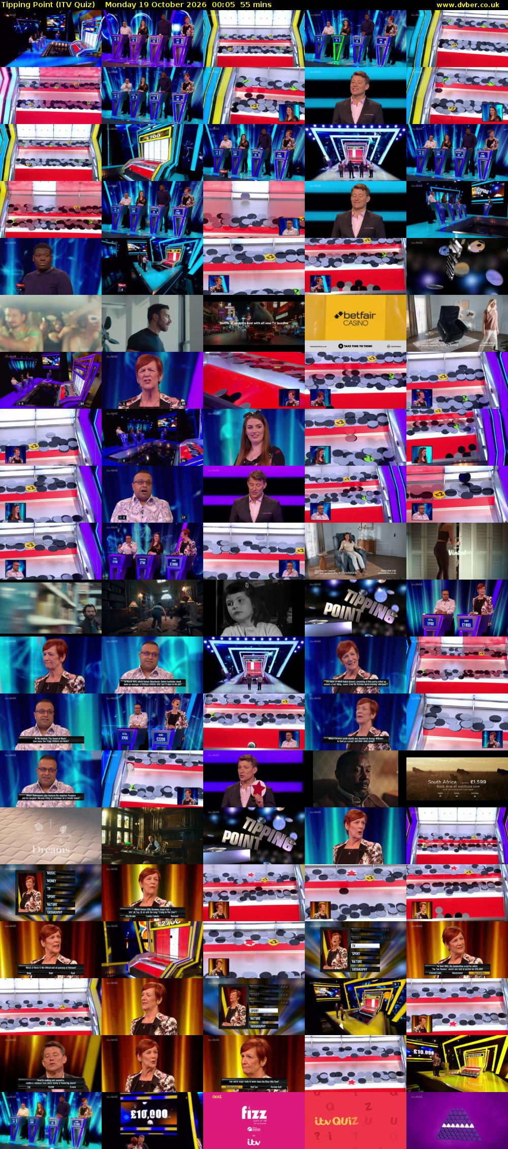 Tipping Point (ITV Quiz) Monday 19 October 2026 00:05 - 01:00