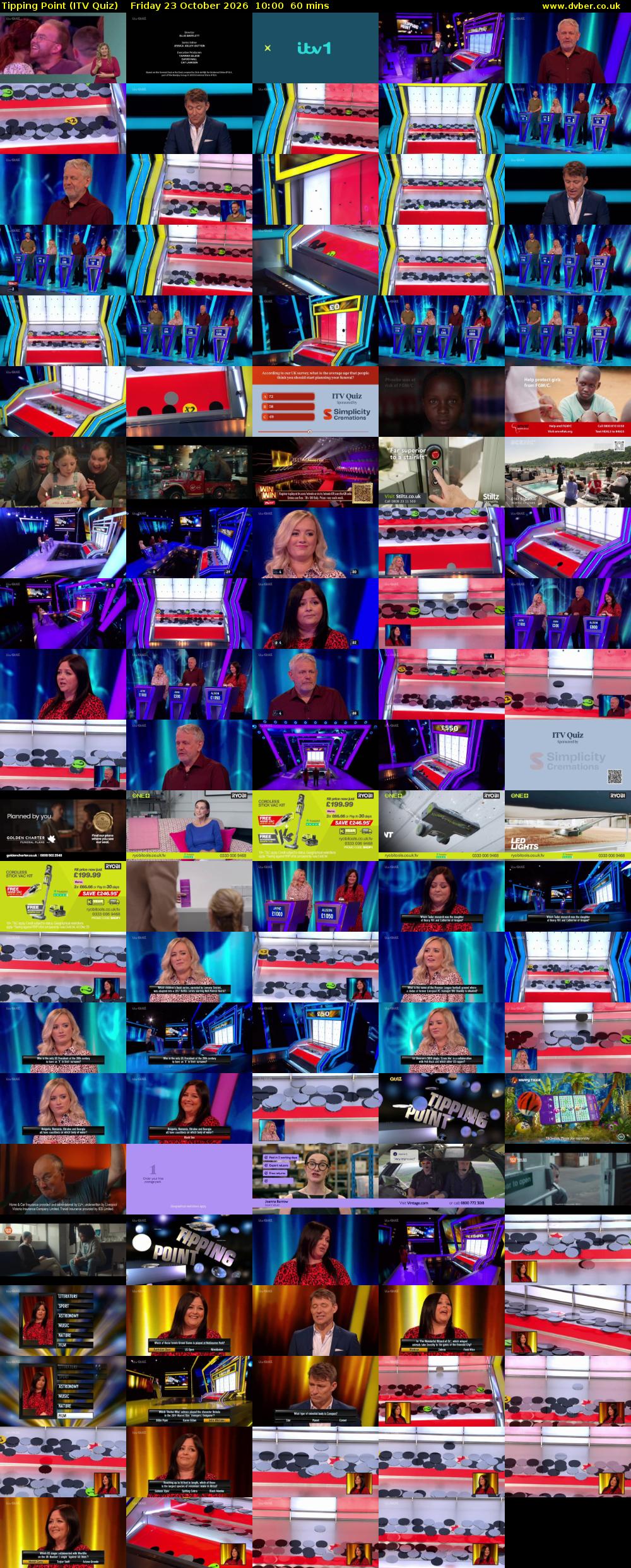 Tipping Point (ITV Quiz) Friday 23 October 2026 10:00 - 11:00
