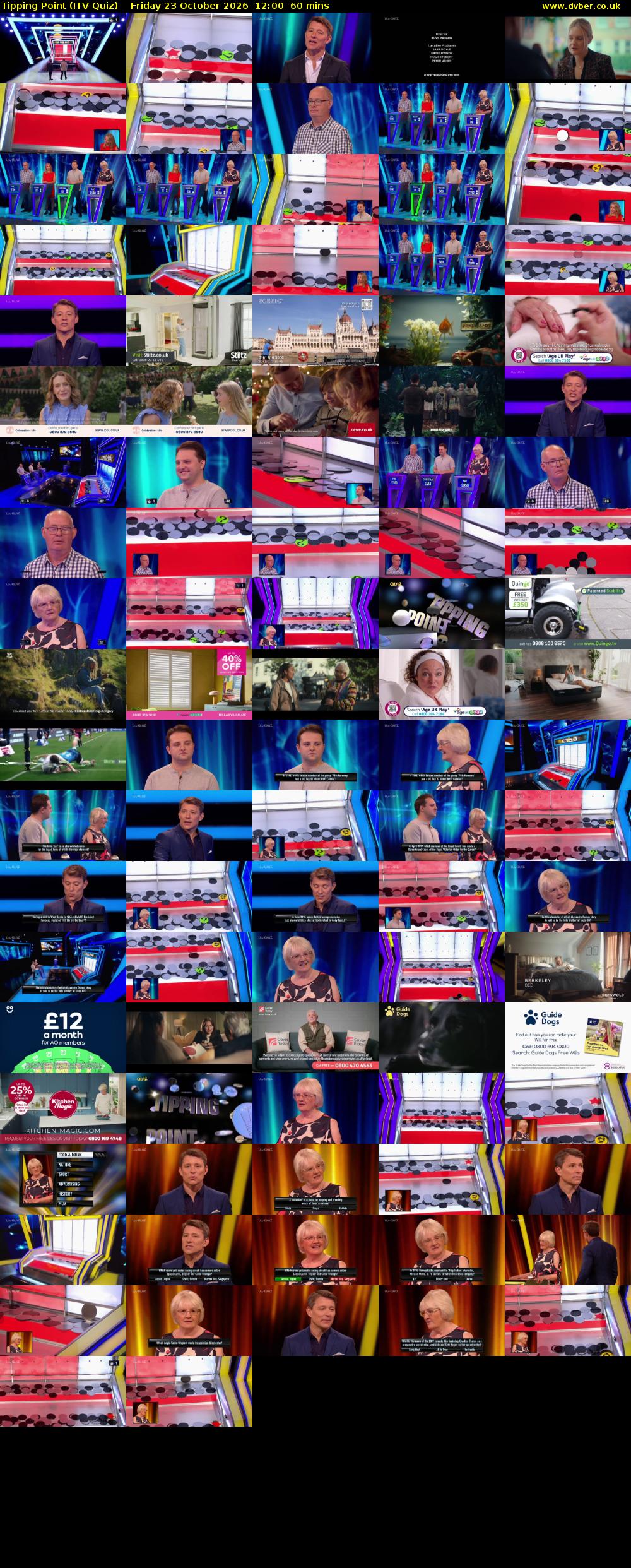 Tipping Point (ITV Quiz) Friday 23 October 2026 12:00 - 13:00