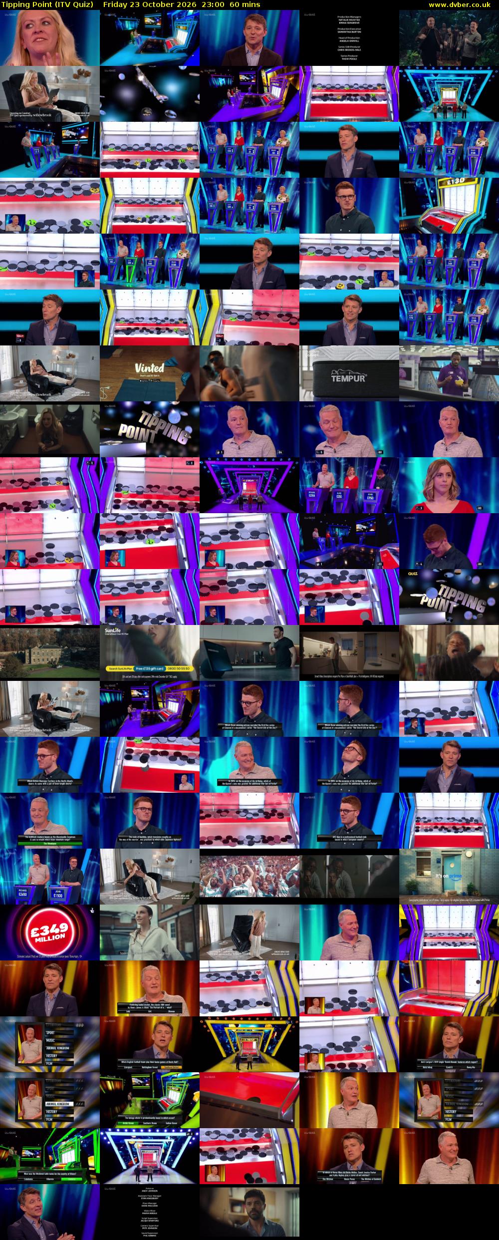 Tipping Point (ITV Quiz) Friday 23 October 2026 23:00 - 00:00