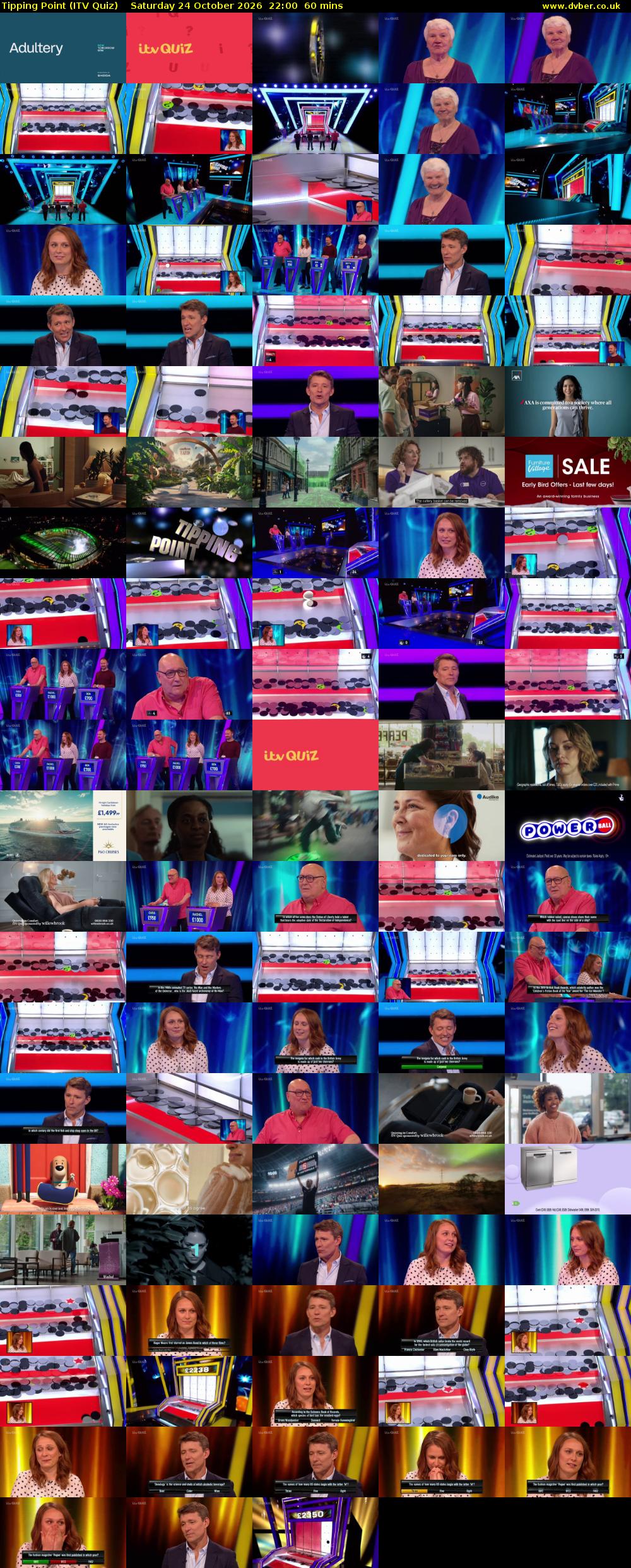 Tipping Point (ITV Quiz) Saturday 24 October 2026 22:00 - 23:00