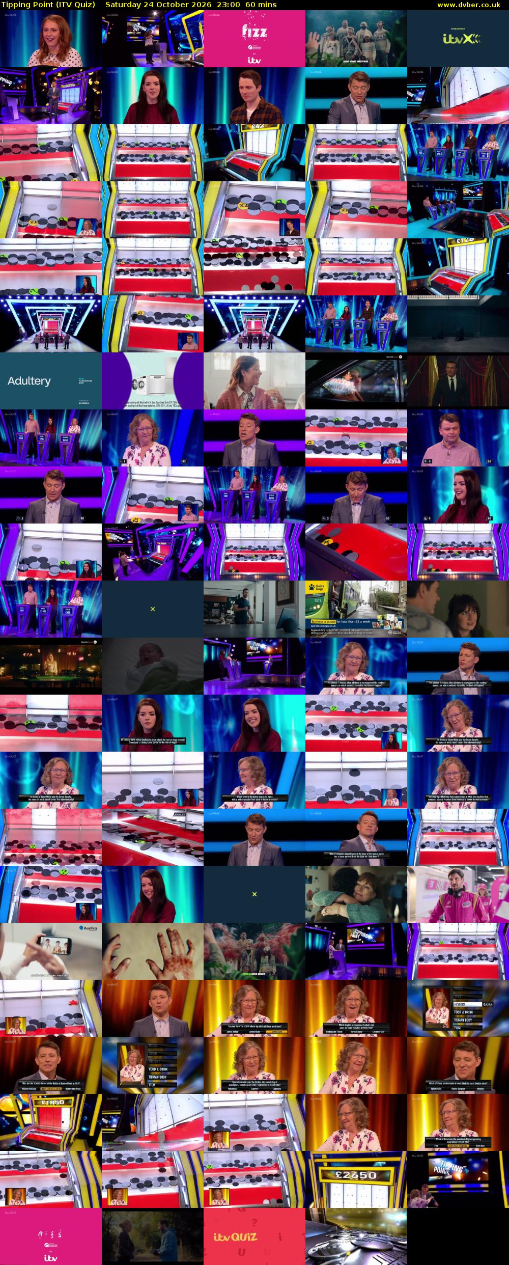 Tipping Point (ITV Quiz) Saturday 24 October 2026 23:00 - 00:00