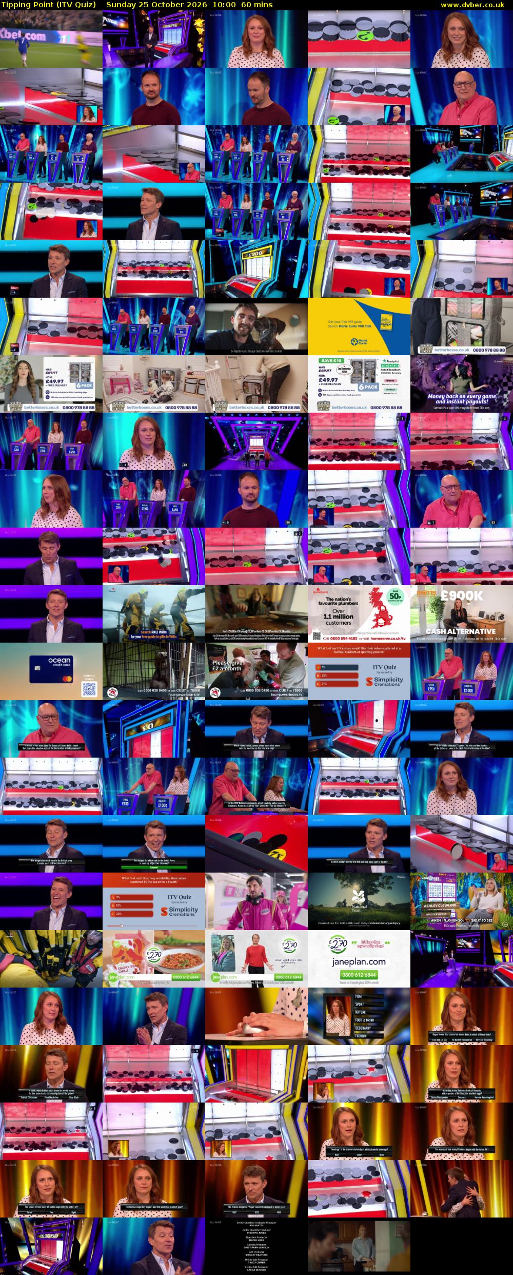 Tipping Point (ITV Quiz) Sunday 25 October 2026 10:00 - 11:00