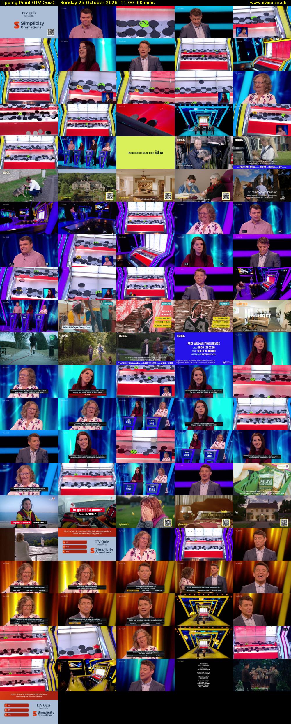 Tipping Point (ITV Quiz) Sunday 25 October 2026 11:00 - 12:00