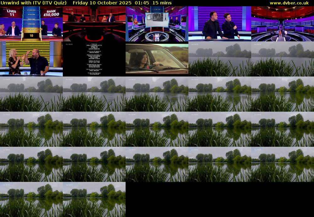 Unwind with ITV (ITV Quiz) Friday 10 October 2025 01:45 - 02:00