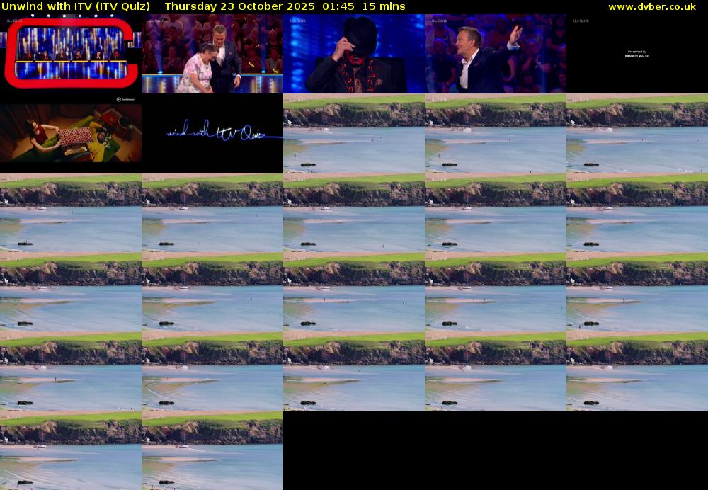 Unwind with ITV (ITV Quiz) Thursday 23 October 2025 01:45 - 02:00