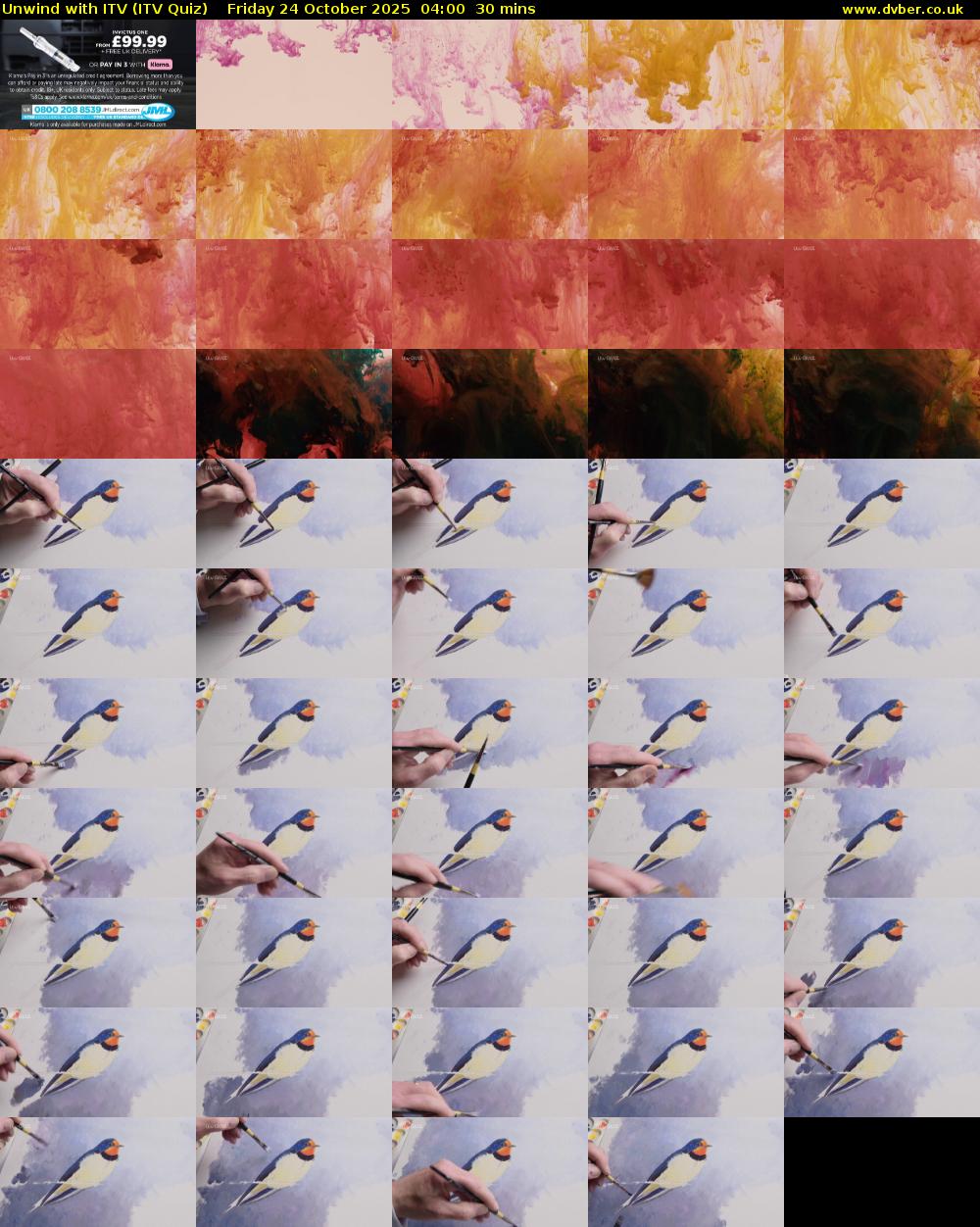 Unwind with ITV (ITV Quiz) Friday 24 October 2025 04:00 - 04:30