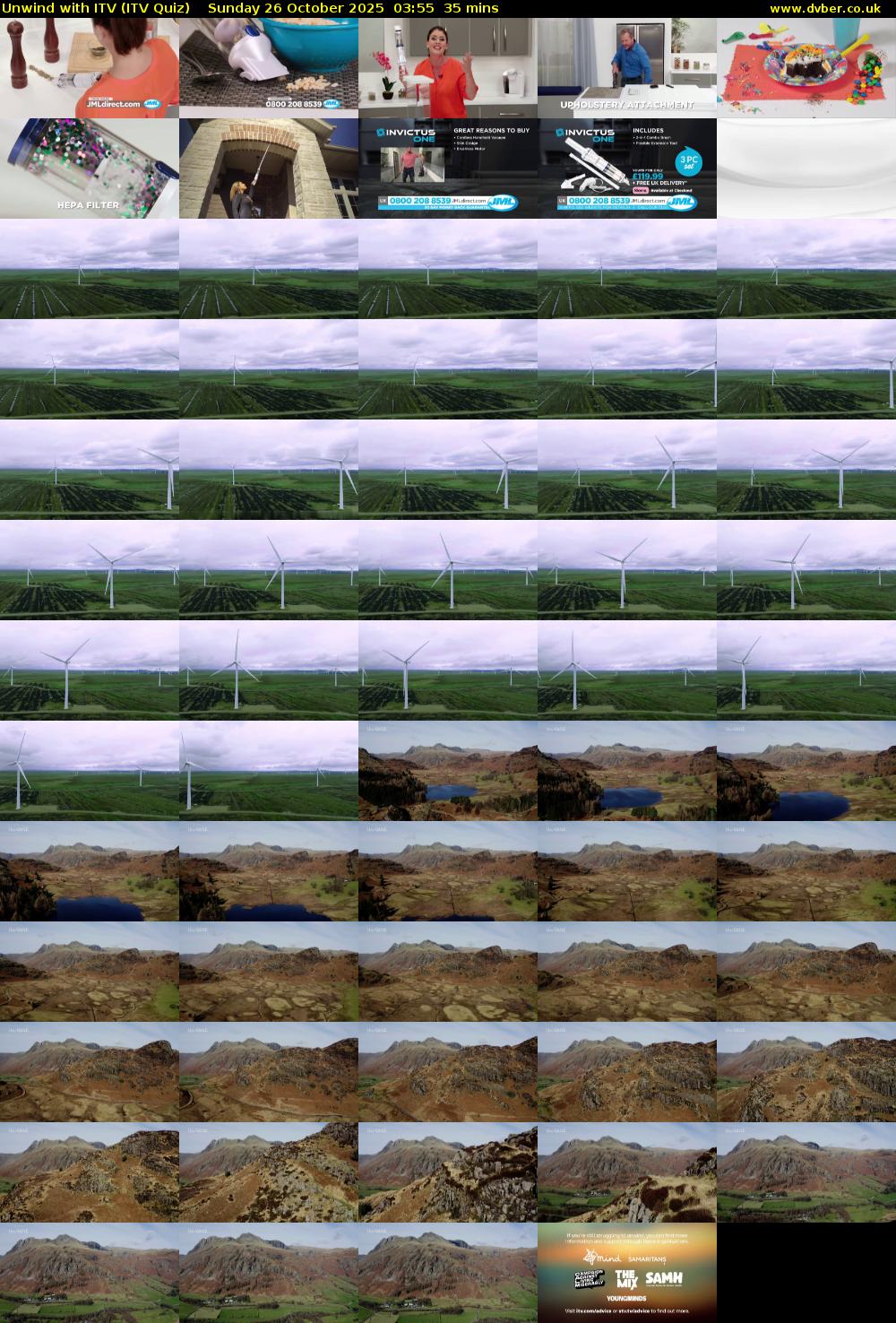 Unwind with ITV (ITV Quiz) Sunday 26 October 2025 03:55 - 04:30