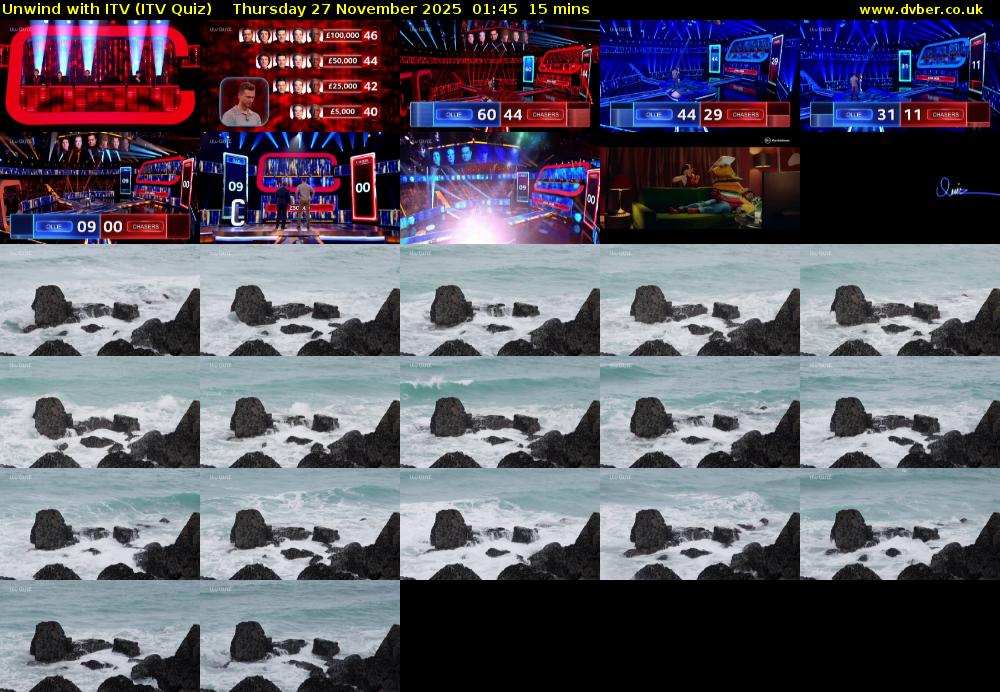 Unwind with ITV (ITV Quiz) Thursday 27 November 2025 01:45 - 02:00