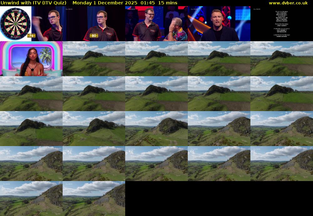 Unwind with ITV (ITV Quiz) Monday 1 December 2025 01:45 - 02:00