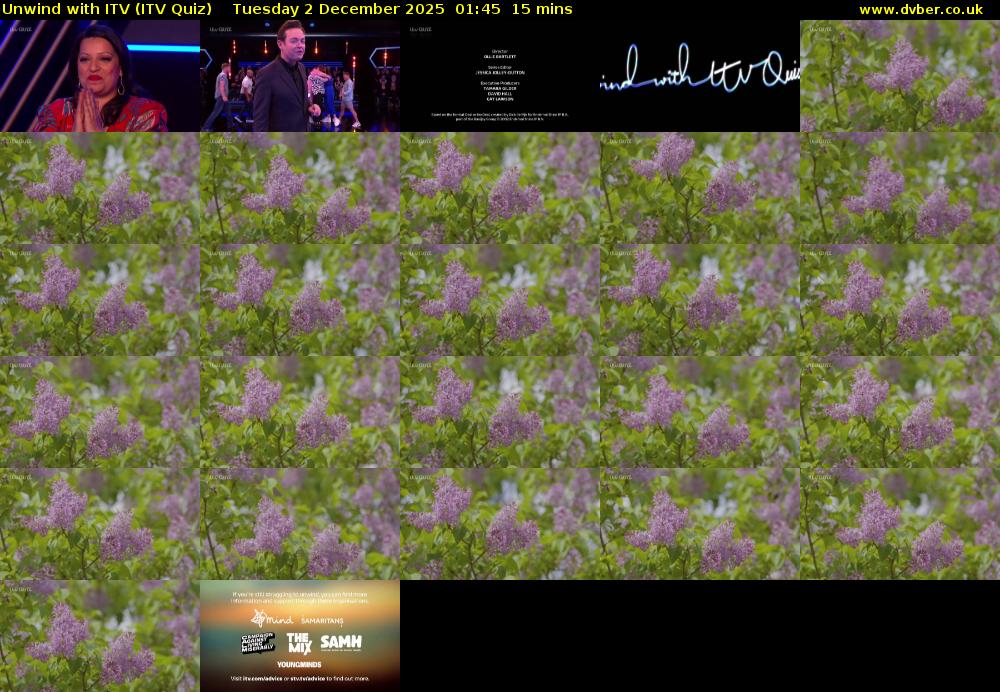 Unwind with ITV (ITV Quiz) Tuesday 2 December 2025 01:45 - 02:00