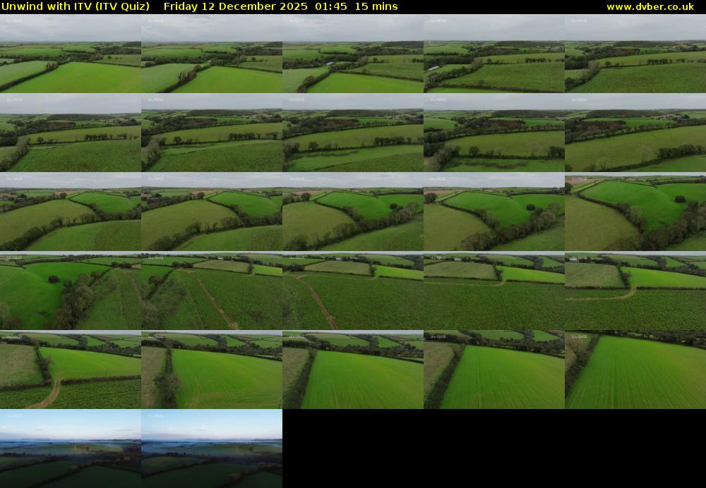 Unwind with ITV (ITV Quiz) Friday 12 December 2025 01:45 - 02:00