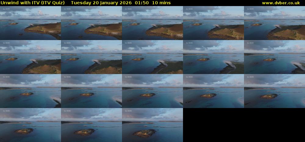 Unwind with ITV (ITV Quiz) Tuesday 20 January 2026 01:50 - 02:00