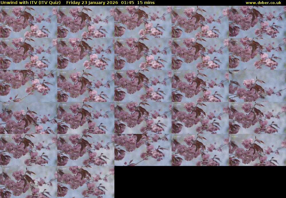 Unwind with ITV (ITV Quiz) Friday 23 January 2026 01:45 - 02:00