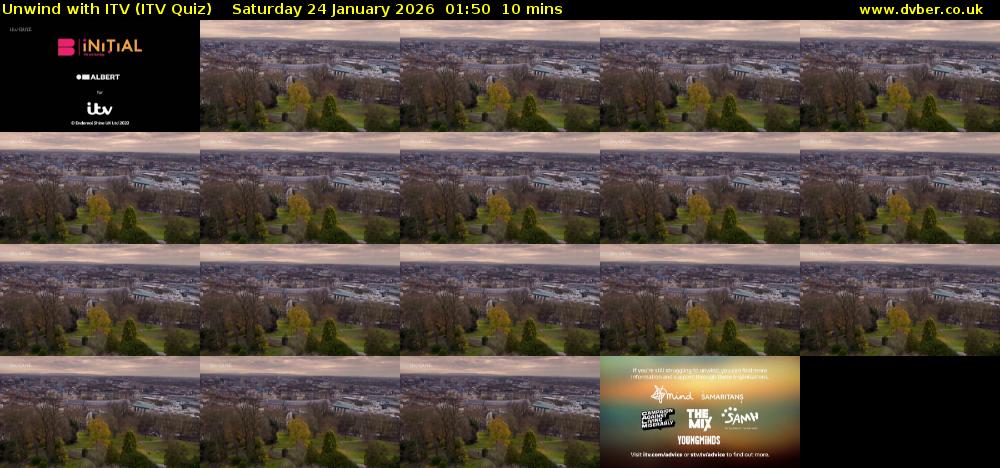 Unwind with ITV (ITV Quiz) Saturday 24 January 2026 01:50 - 02:00