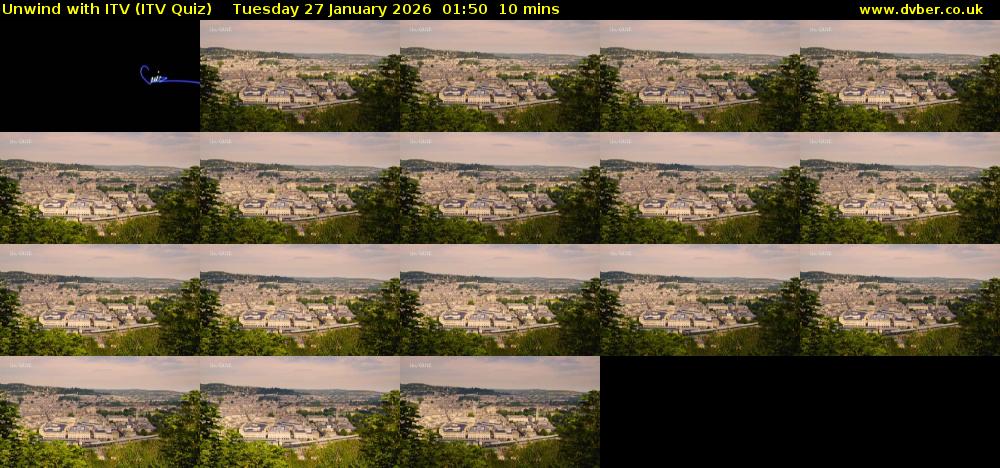 Unwind with ITV (ITV Quiz) Tuesday 27 January 2026 01:50 - 02:00